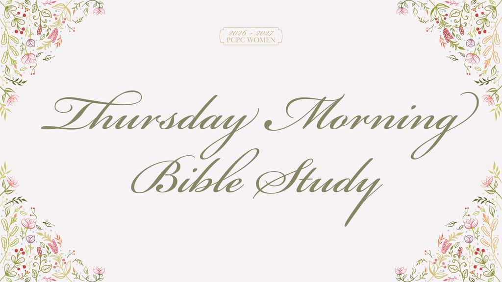 Thursday Morning Bible Study