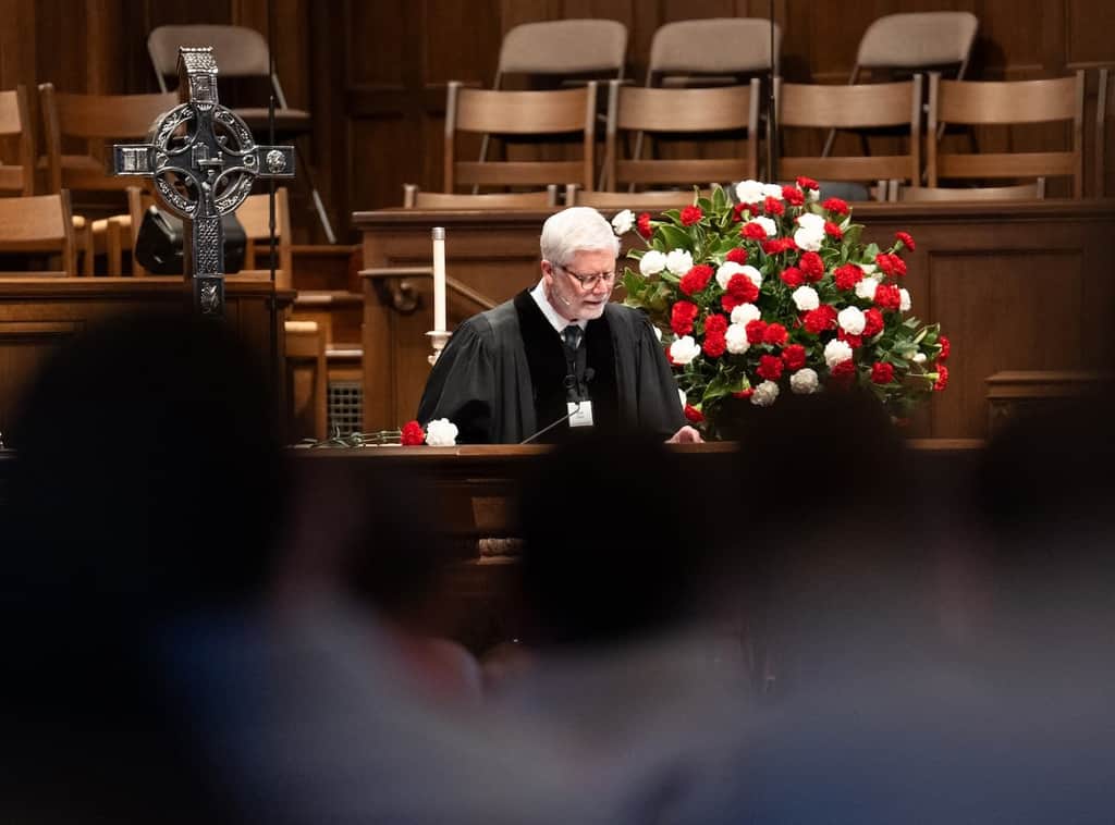 Mark Davis in the PCPC pulpit.